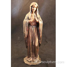 Estátua de Bronze Virgem Maria rezando decorativo para venda